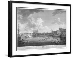 View of the Royal Dockyard, Deptford, London, 1793-W Woollett-Framed Giclee Print