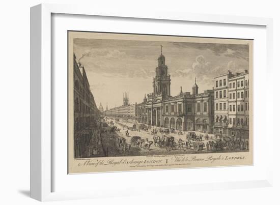 View of the Royal Exchange London, 1751-Thomas Bowles-Framed Giclee Print