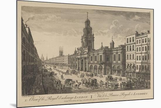 View of the Royal Exchange London, 1751-Thomas Bowles-Mounted Giclee Print