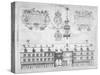 View of the Royal Exchange with Coats of Arms Above, City of London, 1569-null-Stretched Canvas