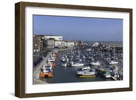 View of the Royal Harbour and Marina at Ramsgate, Kent, England, United Kingdom-John Woodworth-Framed Photographic Print