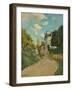 View of the Rue De Moubuisson, Louveciennes, 1874-Alfred Sisley-Framed Giclee Print