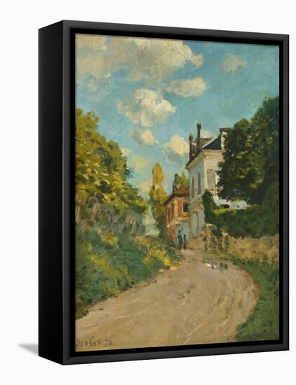 View of the Rue De Moubuisson, Louveciennes, 1874-Alfred Sisley-Framed Stretched Canvas