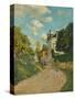 View of the Rue De Moubuisson, Louveciennes, 1874-Alfred Sisley-Stretched Canvas