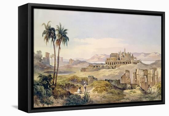 View of the Ruins of Karnak in Egypt-Charles Pierron-Framed Stretched Canvas