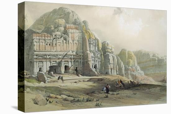 View of the Ruins of Petra, Jordan, 1839-David Roberts-Stretched Canvas