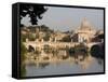 View of the S. Angelo Bridge on the Tiber River, Rome, Lazio, Italy, Europe-Olivieri Oliviero-Framed Stretched Canvas