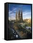 View of the Sagrada Familia-Antoni Gaudi-Framed Stretched Canvas