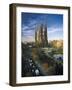 View of the Sagrada Familia-Antoni Gaudi-Framed Giclee Print