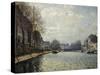 View of the Saint-Martin Canal-Alfred Sisley-Stretched Canvas