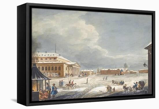 View of the Saint Petersburg Imperial Bolshoi Kamenny Theatre-Karl Ivanovich Kolmann-Framed Stretched Canvas