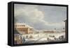 View of the Saint Petersburg Imperial Bolshoi Kamenny Theatre-Karl Ivanovich Kolmann-Framed Stretched Canvas