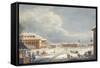 View of the Saint Petersburg Imperial Bolshoi Kamenny Theatre-Karl Ivanovich Kolmann-Framed Stretched Canvas
