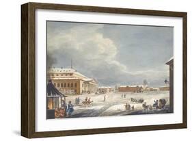 View of the Saint Petersburg Imperial Bolshoi Kamenny Theatre-Karl Ivanovich Kolmann-Framed Giclee Print