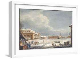 View of the Saint Petersburg Imperial Bolshoi Kamenny Theatre-Karl Ivanovich Kolmann-Framed Giclee Print