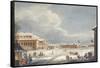 View of the Saint Petersburg Imperial Bolshoi Kamenny Theatre-Karl Ivanovich Kolmann-Framed Stretched Canvas