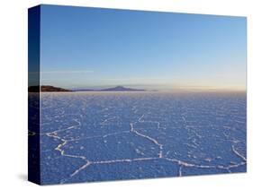 View of the Salar de Uyuni, the largest salt flat in the world, at sunrise, Daniel Campos Province,-Karol Kozlowski-Stretched Canvas