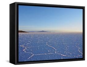 View of the Salar de Uyuni, the largest salt flat in the world, at sunrise, Daniel Campos Province,-Karol Kozlowski-Framed Stretched Canvas