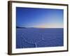 View of the Salar de Uyuni, the largest salt flat in the world, at sunrise, Daniel Campos Province,-Karol Kozlowski-Framed Photographic Print