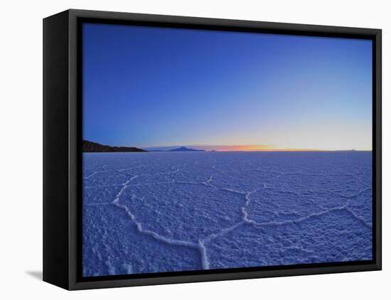 View of the Salar de Uyuni, the largest salt flat in the world, at sunrise, Daniel Campos Province,-Karol Kozlowski-Framed Stretched Canvas