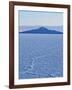 View of the Salar de Uyuni, the largest salt flat in the world, at sunrise, Daniel Campos Province,-Karol Kozlowski-Framed Photographic Print