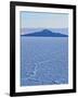 View of the Salar de Uyuni, the largest salt flat in the world, at sunrise, Daniel Campos Province,-Karol Kozlowski-Framed Photographic Print