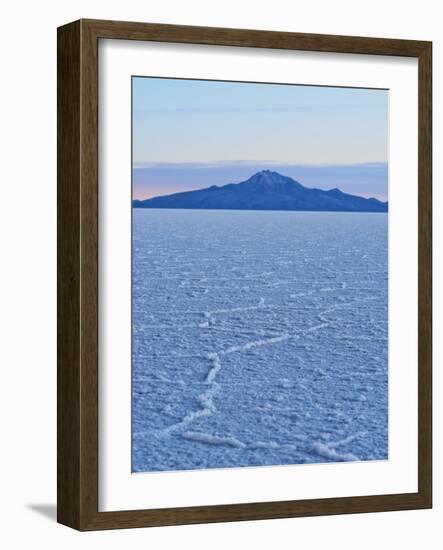 View of the Salar de Uyuni, the largest salt flat in the world, at sunrise, Daniel Campos Province,-Karol Kozlowski-Framed Photographic Print