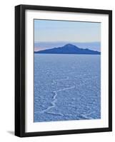 View of the Salar de Uyuni, the largest salt flat in the world, at sunrise, Daniel Campos Province,-Karol Kozlowski-Framed Photographic Print