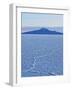 View of the Salar de Uyuni, the largest salt flat in the world, at sunrise, Daniel Campos Province,-Karol Kozlowski-Framed Photographic Print