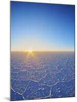 View of the Salar de Uyuni, the largest salt flat in the world, at sunrise, Daniel Campos Province,-Karol Kozlowski-Mounted Photographic Print