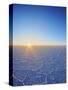 View of the Salar de Uyuni, the largest salt flat in the world, at sunrise, Daniel Campos Province,-Karol Kozlowski-Stretched Canvas