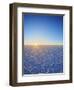 View of the Salar de Uyuni, the largest salt flat in the world, at sunrise, Daniel Campos Province,-Karol Kozlowski-Framed Photographic Print