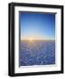 View of the Salar de Uyuni, the largest salt flat in the world, at sunrise, Daniel Campos Province,-Karol Kozlowski-Framed Photographic Print