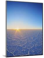 View of the Salar de Uyuni, the largest salt flat in the world, at sunrise, Daniel Campos Province,-Karol Kozlowski-Mounted Photographic Print