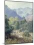 View of the San Gabriel Mountains-Rose-Mounted Giclee Print