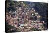 View of the Santa Marta Favela (Slum Community) Showing the Funicular Railway, Brazil-Alex Robinson-Stretched Canvas