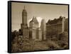 View of the Savoy Plaza Hotel, 59th Street and Fifth Avenue, New York, c.1937-Byron Company-Framed Stretched Canvas