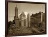 View of the Savoy Plaza Hotel, 59th Street and Fifth Avenue, New York, c.1937-Byron Company-Framed Giclee Print