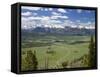 View of the Sawtooth Mountain Range from Galena Summit in Custer County, Idaho, Usa-David R. Frazier-Framed Stretched Canvas