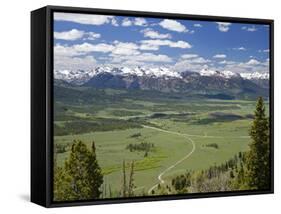 View of the Sawtooth Mountain Range from Galena Summit in Custer County, Idaho, Usa-David R. Frazier-Framed Stretched Canvas