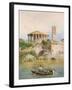 View of the Sbocco Della Cloaca Massima, Rome-Ettore Roesler Franz-Framed Giclee Print