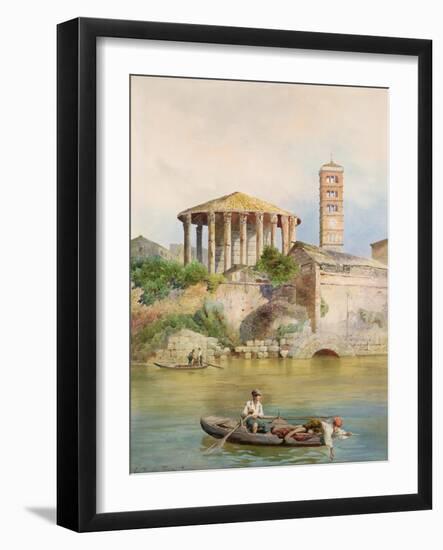 View of the Sbocco Della Cloaca Massima, Rome-Ettore Roesler Franz-Framed Giclee Print