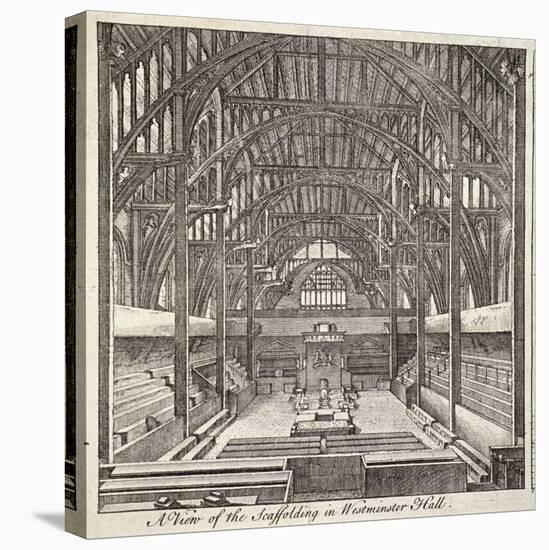 View of the Scaffolding in Westminster Hall, London, C1760-null-Stretched Canvas