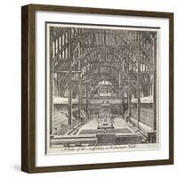 View of the Scaffolding in Westminster Hall, London, C1760-null-Framed Giclee Print