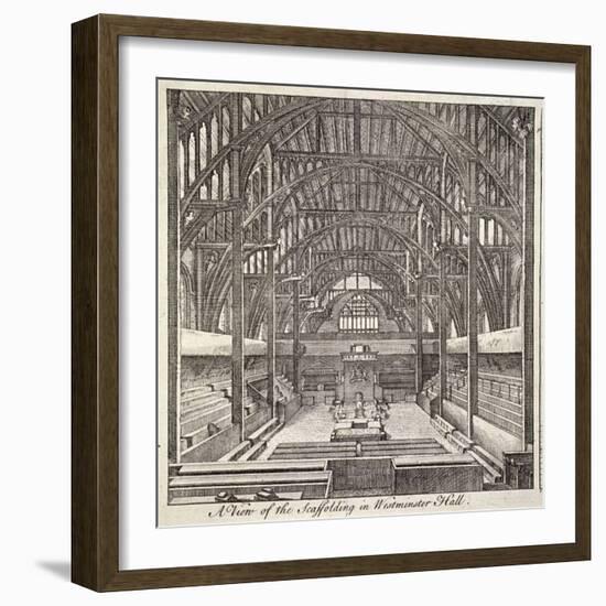 View of the Scaffolding in Westminster Hall, London, C1760-null-Framed Giclee Print