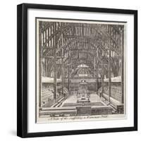 View of the Scaffolding in Westminster Hall, London, C1760-null-Framed Giclee Print