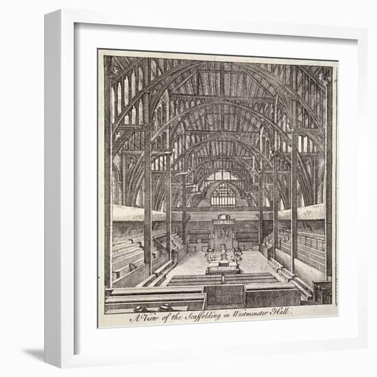 View of the Scaffolding in Westminster Hall, London, C1760-null-Framed Giclee Print