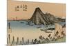 View of the Sea Excellent Imaki Mountains, Right in the Distance a White Mount Fuji-Utagawa Hiroshige-Mounted Premium Giclee Print