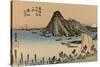 View of the Sea Excellent Imaki Mountains, Right in the Distance a White Mount Fuji-Utagawa Hiroshige-Stretched Canvas