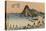 View of the Sea Excellent Imaki Mountains, Right in the Distance a White Mount Fuji-Utagawa Hiroshige-Stretched Canvas